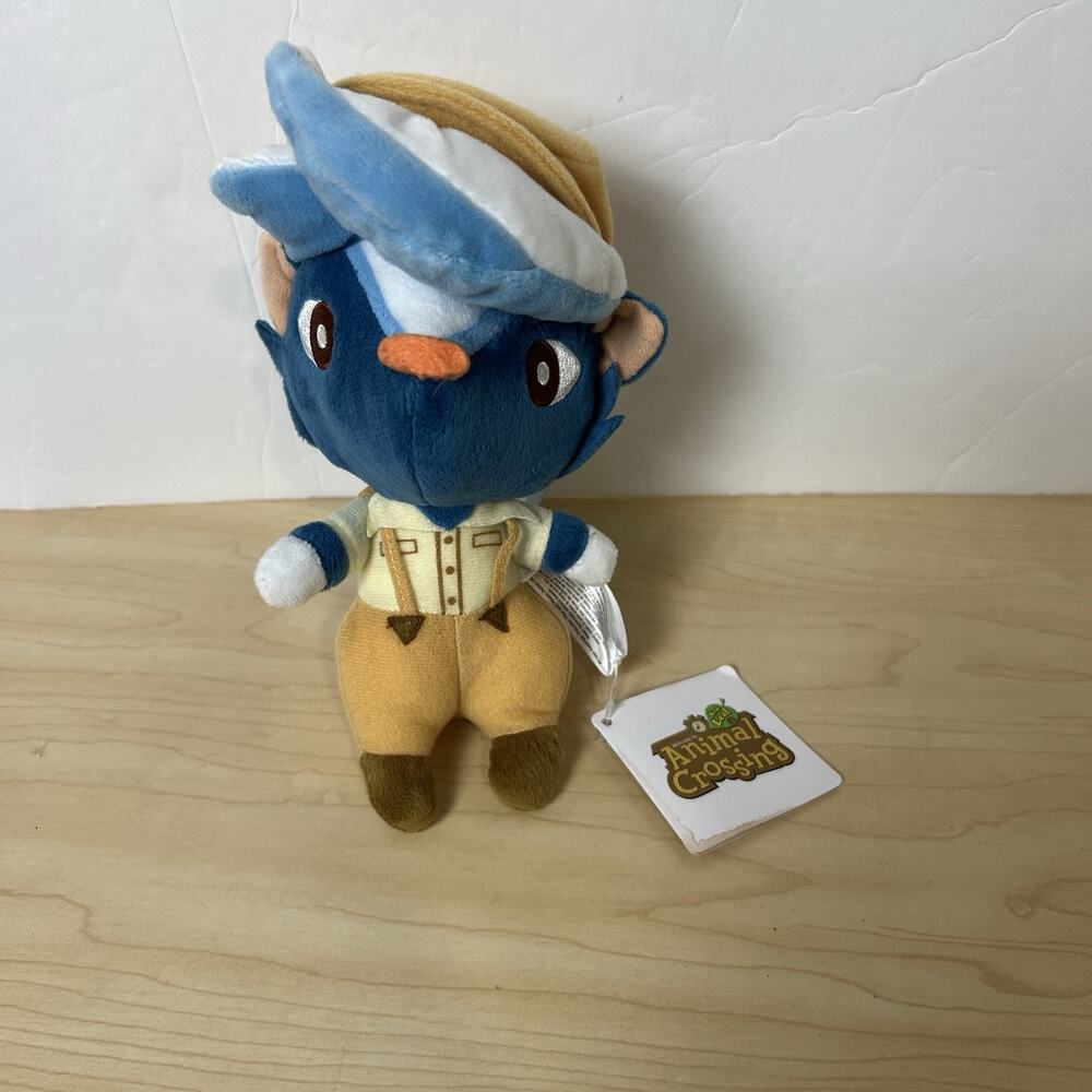 Nintendo Animal Crossing Skunk Shoe Shiner Kicks Plush Blue White 8"